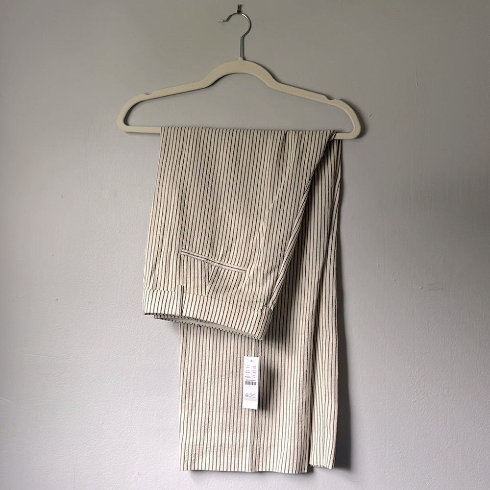 J.Crew pinstripe cropped pants